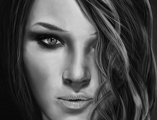 Portret kobiety, rysunek cyfrowy | proart.pro