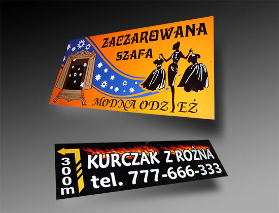 metalowe tablice reklamowe